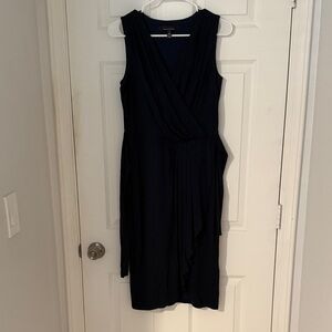 White House Black Market Navy Midi Dress